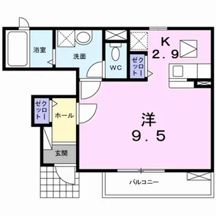 ヴォヤージュ【102号室】の間取り