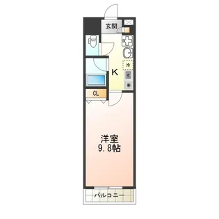 プロシード長居公園通【802号室】の間取り