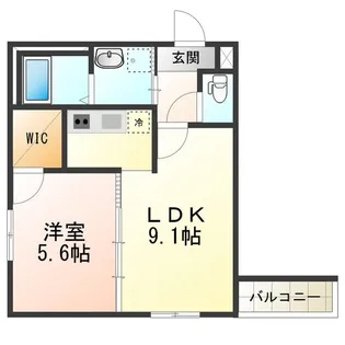 フジパレス清水丘Ⅴ番館【3階】の間取り