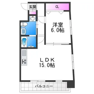 ソミュール南栄【6階】の間取り