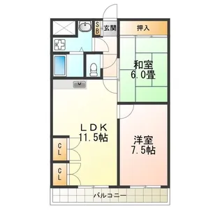 ルナ我孫子【4階】の間取り