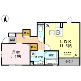 レユシール【1階】の間取り