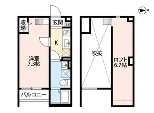 Il Castello【0105号室】の間取り
