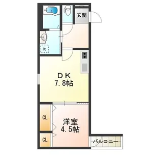 フジパレス アベリア【1階】の間取り