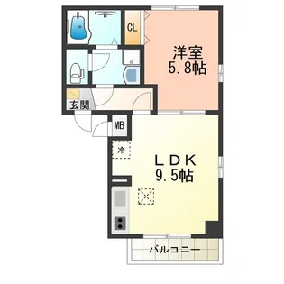 エクレール【2階】の間取り