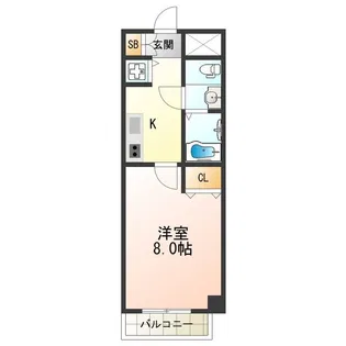 フォレスタ長居【803号室】の間取り