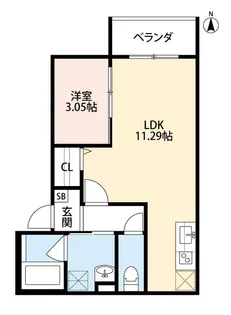 サフィール【201号室】の間取り