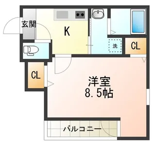 フジパレス中加賀屋Ⅱ番館【3階】の間取り