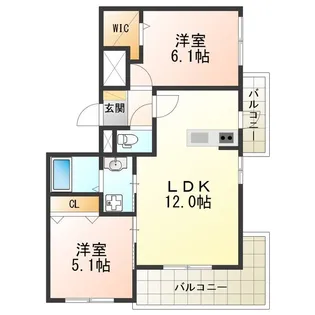 アルデール南住吉【3階】の間取り