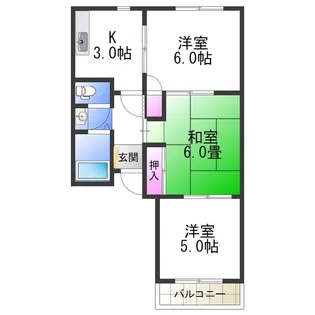 ハイツ高橋【1階】の間取り