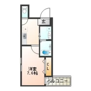 フジパレス我孫子前Ⅱ番館【3階】の間取り