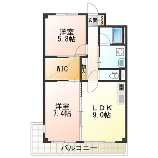 南海グランドコート我孫子【401号室】の間取り