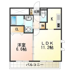 AOI FLATS【6階】の間取り