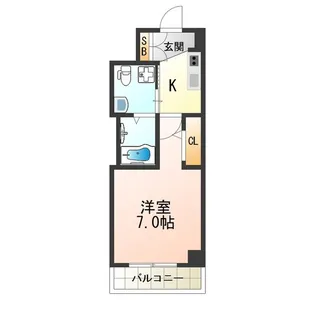 ラシーヌ天王寺町南【1105号室】の間取り