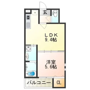 フジパレス平野西Ⅱ番館【3階】の間取り