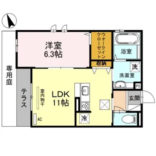 レジデンシアABICO【1階】の間取り