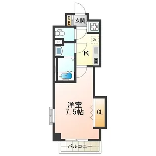 1Kの間取り画像
