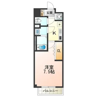 1Kの間取り画像