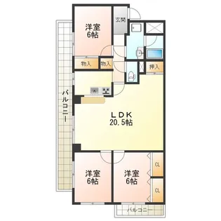 3LDKの間取り画像