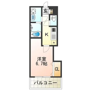 Luxe田辺【7階】の間取り
