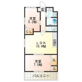 アルヴィータ鷹合【2階】の間取り