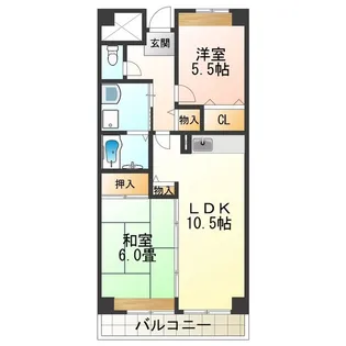 フレアコート野口【4階】の間取り