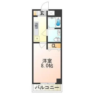 プレミアム西田辺【7階】の間取り