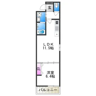 フジパレス湯里Ⅰ番館【1階】の間取り