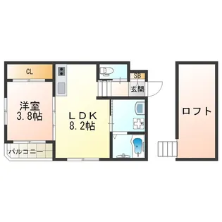 リブフラット元町【1階】の間取り