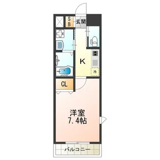 クローバー・グランデ平野【703号室】の間取り