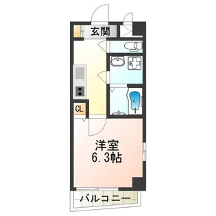 ル・クール住吉大社【4階】の間取り