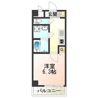 ル・クール住吉大社【5階】の間取り