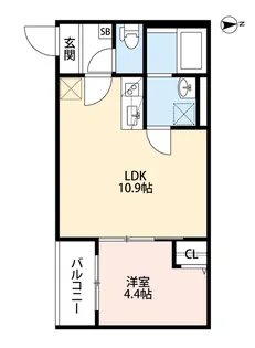 APS01【0203号室】の間取り