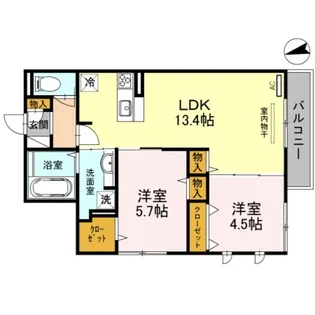 セジュール照ヶ丘【2階】の間取り
