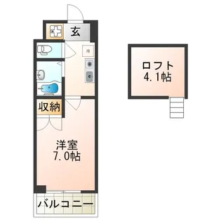 コスモコート大南【4階】の間取り