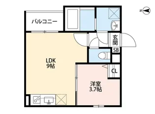 ラコントレ【0103号室】の間取り