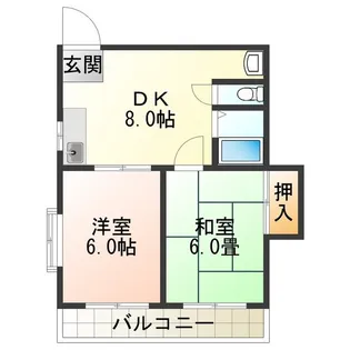 ピュアコート清風【2階】の間取り