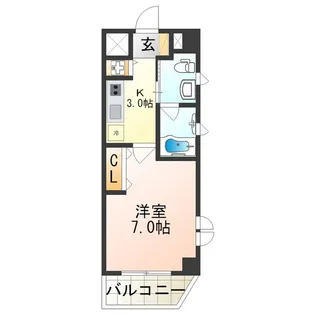 クレイドル西田辺【2階】の間取り