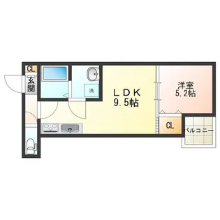 クリエオーレ東住吉Ⅰ【1階】の間取り