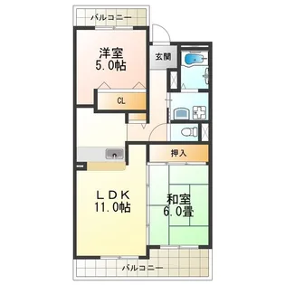 コーポYM21【4階】の間取り