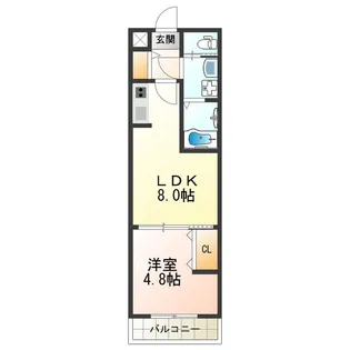 H−maison加美正覚寺Ⅵ【305号室】の間取り