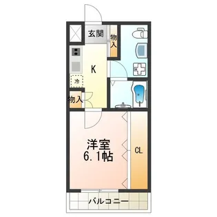 ブライト東住吉【3階】の間取り