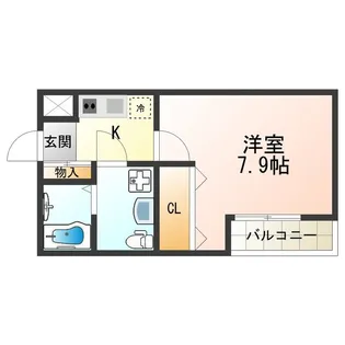 ブライト東住吉【3階】の間取り