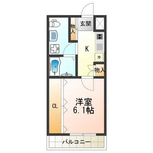 ブライト東住吉【1階】の間取り