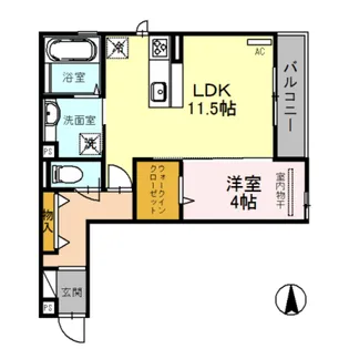 パインフローリッシュ西田辺【3階】の間取り
