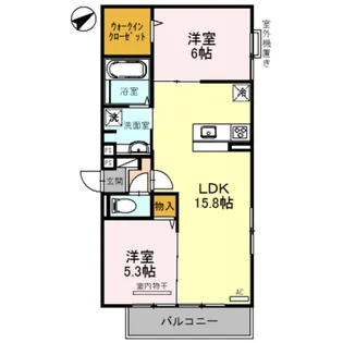 フリージア天王寺【3階】の間取り