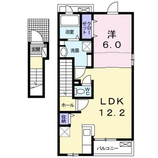 1LDKの間取り画像