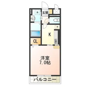 ジュネスO.C.U−Ⅱ【1階】の間取り