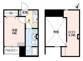 プランドール加美【1階】の間取り
