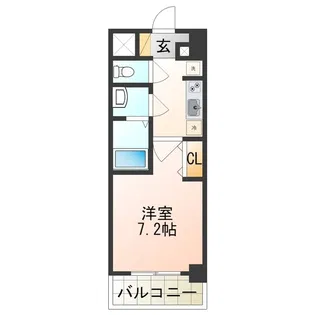 エスリードコート阿倍野昭和町【504号室】の間取り